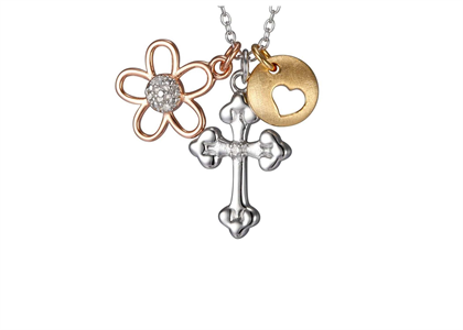 3 Tone Plated | Cross Pendants